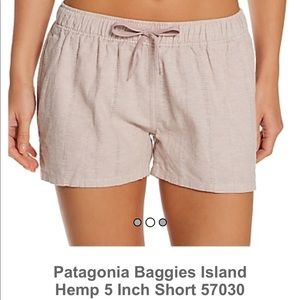 Patagonia Baggies - size small - 5 in - island hemp